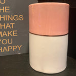 Tall Pink And White Wax Burner