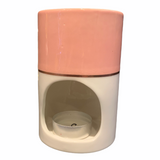 Tall Pink And White Wax Burner