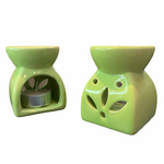 Ceramic Tea Light Wax Melt / Oil Burner - Green